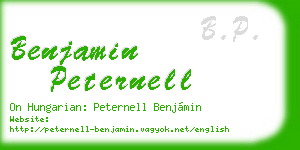 benjamin peternell business card